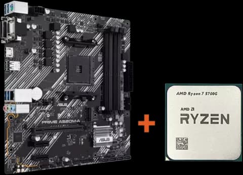 باندل مادربرد Asus Prime A520M-A به همراه پردازنده AMD Ryzen 7 5700G