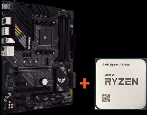 باندل مادربرد Asus TUF Gaming B550-Plus به همراه پردازنده AMD Ryzen 7 5700G