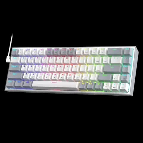 کیبورد سیمی گیمینگ Redragon مدل Castor K631 WG RGB با سوییچ قرمز