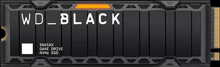 حافظه SSD اینترنال 1 ترابایت WD مدل BLACK SN850X WDS100T2XHE به همراه هیت سینک
