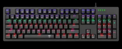 کیبورد سیمی گیمینگ T-DAGGER مدل Bermuda T-TGK312 با سوییچ آبی