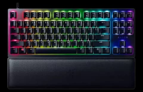 کیبورد سیمی گیمینگ Razer مدل Huntsman V2 Tenkeyless با سوئیچ قرمز