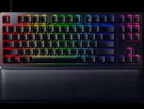 کیبورد سیمی گیمینگ Razer مدل Huntsman V2 Tenkeyless با سوئیچ بنفش