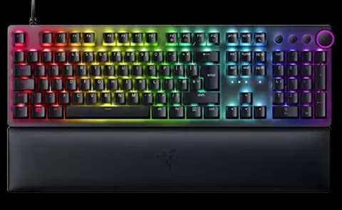 کیبورد سیمی گیمینگ Razer مدل Huntsman V2 با سوییچ بنفش