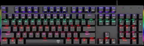 کیبورد سیمی گیمینگ T-Dagger مدل NAXOS T-TGK310 با سوییچ آبی