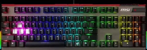 کیبورد سیمی گیمینگ MSI مدل VIGOR GK80 با سوییچ قرمز