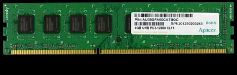 رم دسکتاپ (8GB*1) 8 گیگابایت Apacer مدل AU08GFA60CATBGC DDR3 1600MHz
