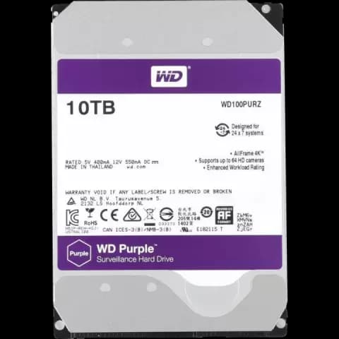 هارد اینترنال 10ترابایت WD مدل PURPLE SURVEILLANCE WD100PURZ