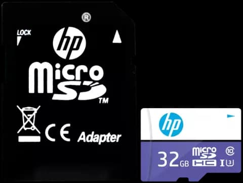 مموری کارت 32 گیگابایت HP مدل mx230 کلاس 10 استاندارد UHS-I U3 همراه با آداپتور