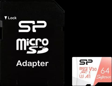 مموری کارت 64 گیگابایت Silicon Power مدل SUPERIOR همراه با آداپتور